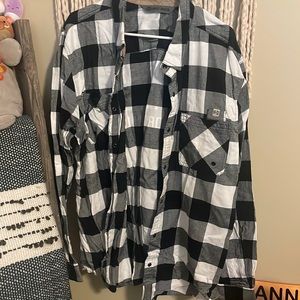 Harley Davidson Black and White Flannel, XXL
